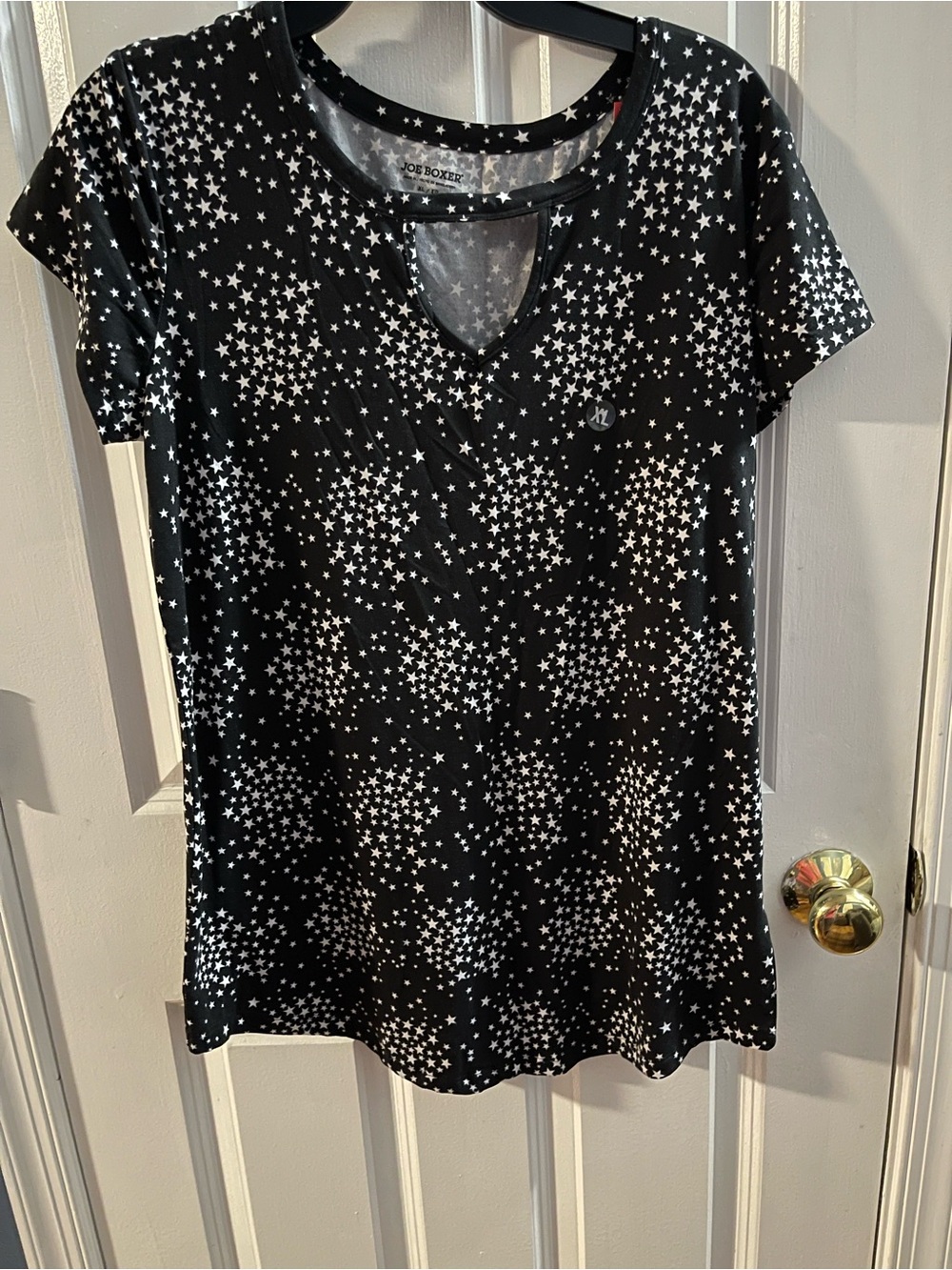 Joe Boxer Black Tee with White Star Print